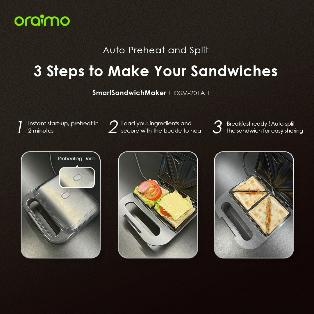 Oraimo Smart Sandwich Maker 750W Sandwich Maker-Price in Kenya.