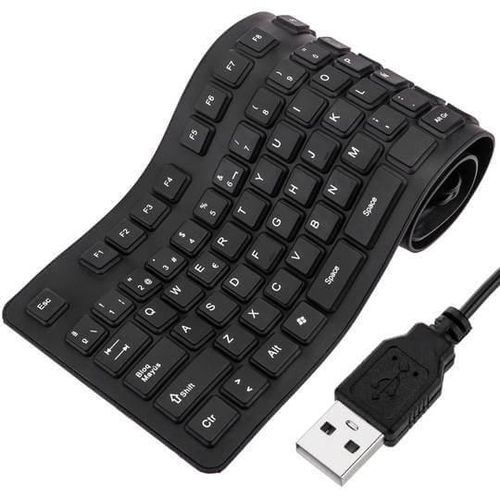 Flexible Rubber Keyboard, with Numeric Keypad-Price in Kenya