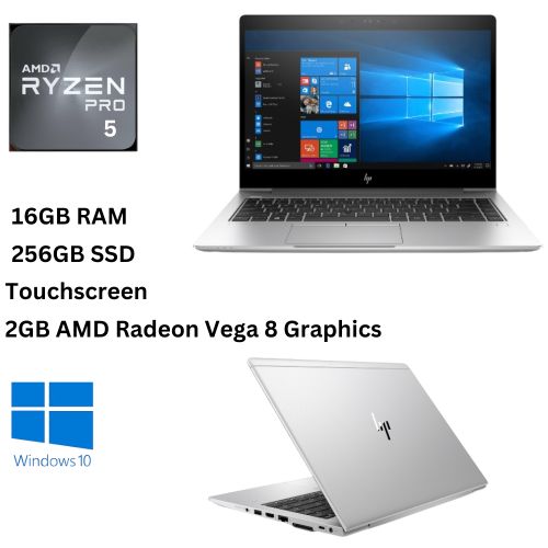 HP EliteBook 745 G6, Ryzen 5, 16GB RAM + 256GB SSD, Display: 14" (Touch / Non-Touch), Graphics: 2GB Radeon Vega