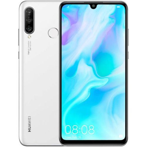 Refurbished Huawei P30 Lite 4G 4GB+128GB (Dual SIM) + Screen Protector & Cover - White