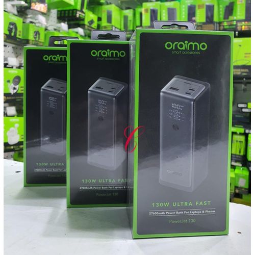 Oraimo PowerJet 130 Power Bank for Laptops and Phones Output 130W.