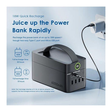 Oraimo PowerBox 600 (OPB-P600Q-U97S) – Super High-Capacity 60,000mAh Power Bank With 18W Fast Charger in Kenya | Zentech