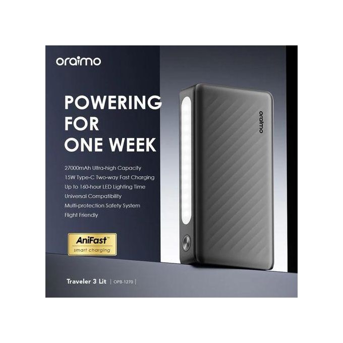 Oraimo Traveler 3 Lit 27000mAh 15W Power Bank