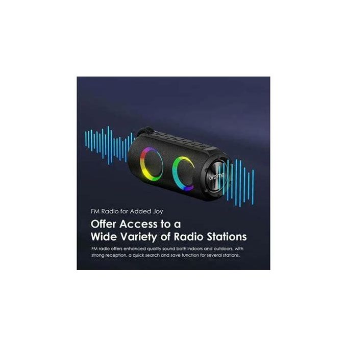 Oraimo OBS-53D Rover RGB Lights Bluetooth 5.3 Portable IPX5 Wireless Speaker
