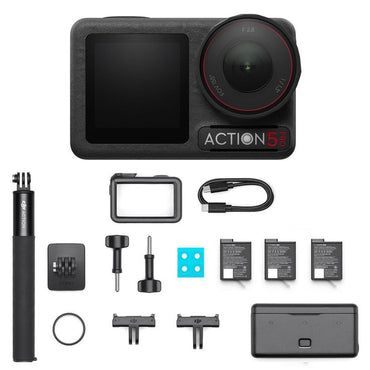DJI Osmo Action 5 Pro Combo front and rear display