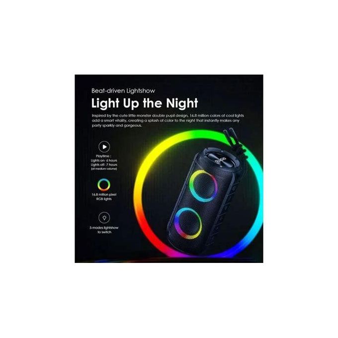 Oraimo OBS-53D Rover RGB Lights Bluetooth 5.3 Portable IPX5 Wireless Speaker