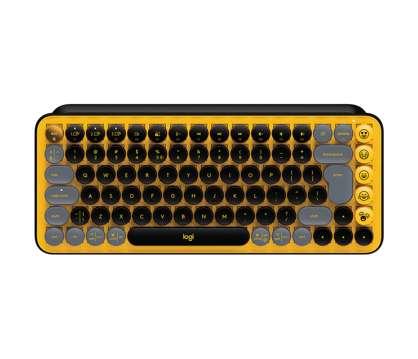 Logitech POP Keys Mechanical Wireless Keyboard (Blast Yellow)-Price in Kenya.