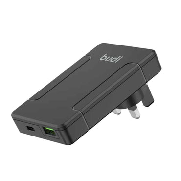 BUDI Pro 65W Quick Charger AC337B GAN2 with dual USB-C and USB-A ports