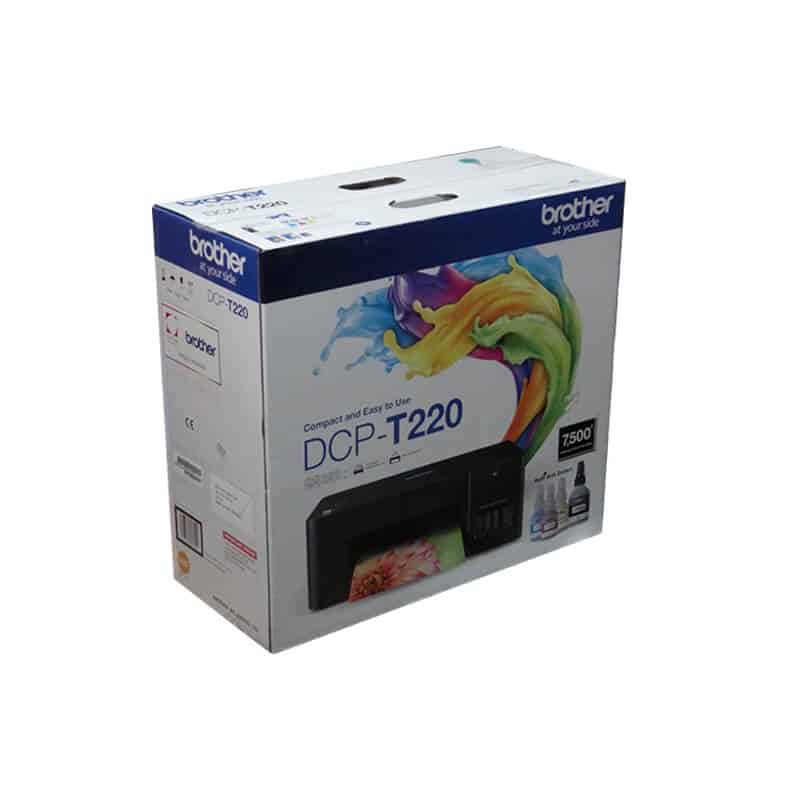 Brother DCP-T220 ink tank printer box and accessories