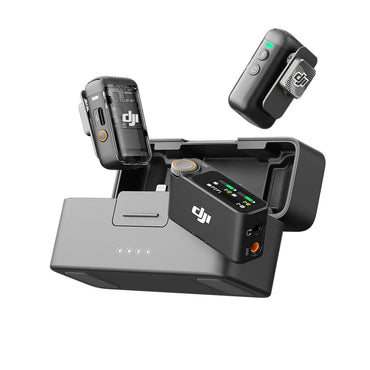 DJI Mic 3 wireless microphone system with charging case