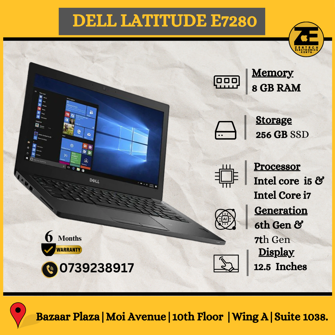 Dell Latitude 7280 Refurbished Laptop 12.5-inch Core i5