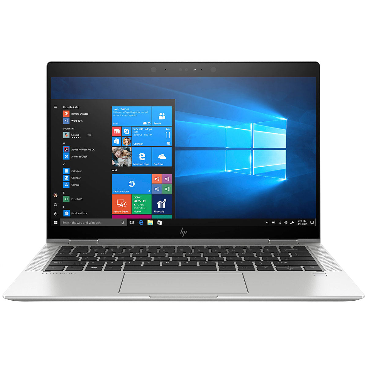 HP EliteBook x360 1030 G3 – A sleek and premium 13.3-inch convertible laptop with a 360-degree hinge, Full HD touchscreen, Intel Core i5/i7 processor, backlit keyboard, and a durable aluminum chassis. Ideal for business professionals on the go.