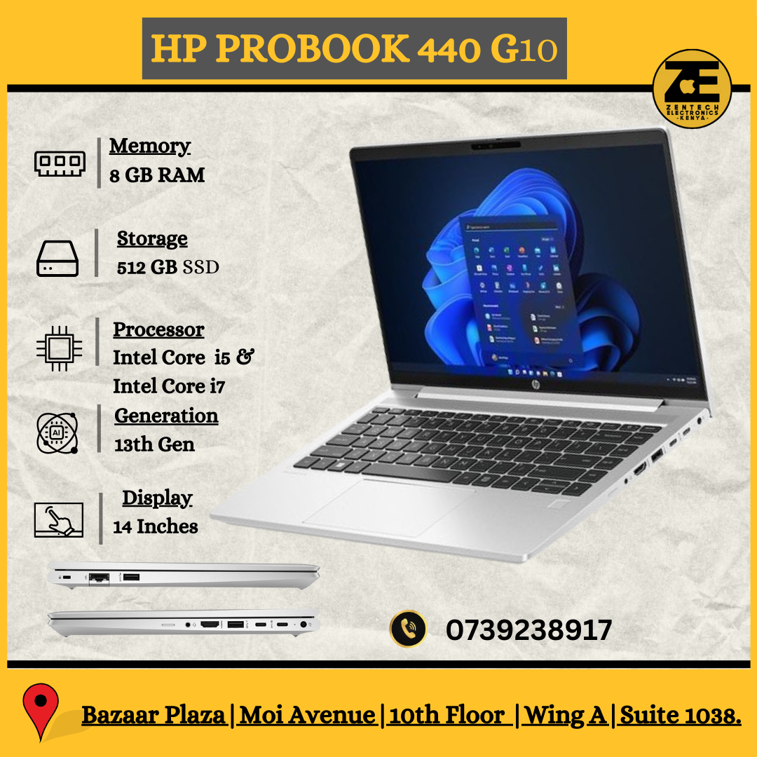 HP 440 G10 | Core i5 and i7 | 13th Gen | 8GB RAM + 512GB SSD |