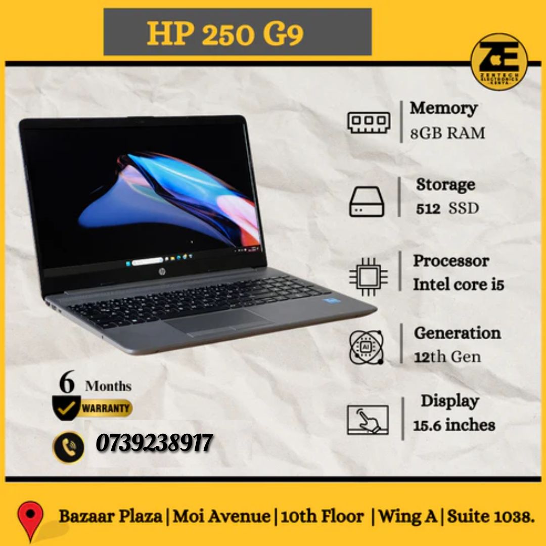 HP 250 G9 | Core i5 -12th Gen | 8GB RAM + 512 GB SSD-Price in Kenya.
