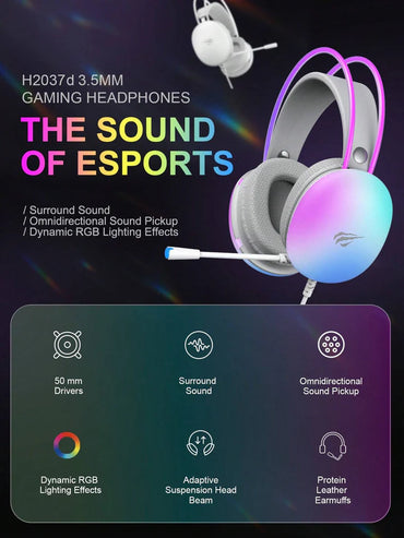 Havit H2037d Gaming Headphone with noise-canceling mic