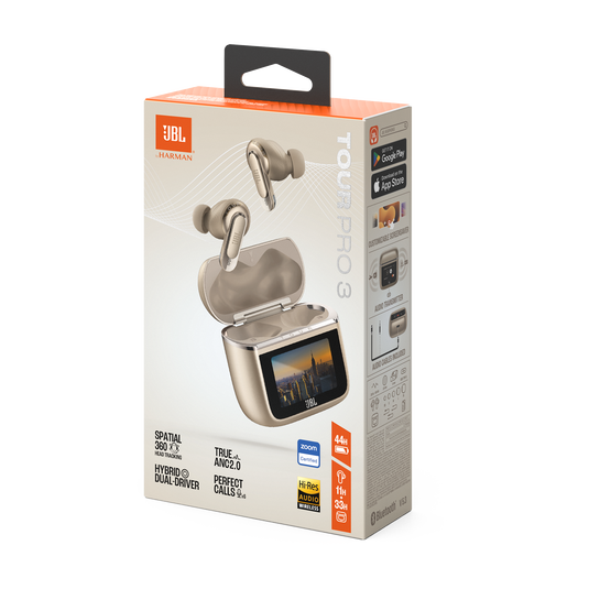 JBL Tour Pro 3 premium earbuds for calls and music