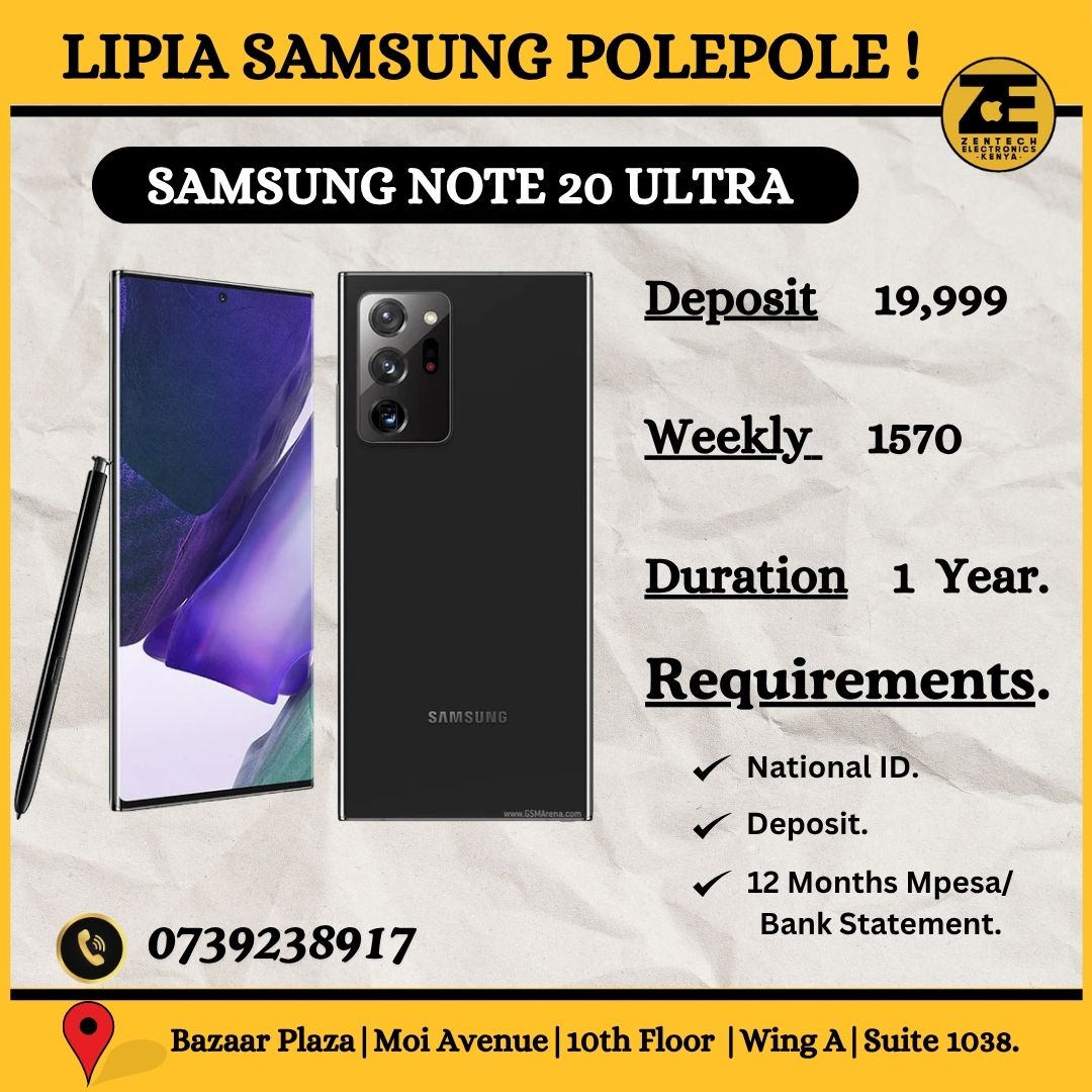 Samsung Galaxy Note 20 Ultra – 6.9" AMOLED, 108MP Camera, S Pen, 4500mAh Battery