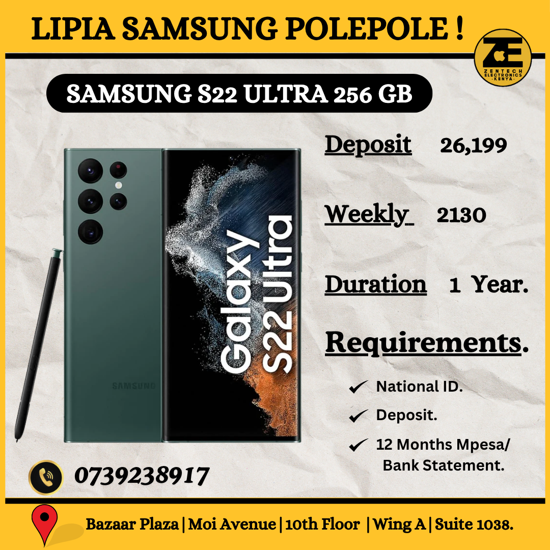 Samsung Galaxy S22 Ultra – 6.8" AMOLED, 108MP Camera, S Pen