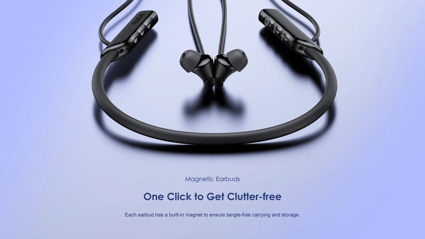 Lifestyle image of person wearing Oraimo Necklace Lite-OEB 311 during workout