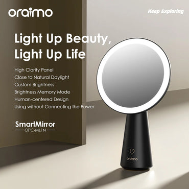 Oraimo Smart Mirror High Texture Smart Desktop Makeup Mirror with Light-Price in Kenya.