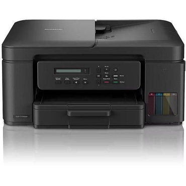 Brother DCP-T730DW wireless ink tank printer front view with automatic document feeder and control panel