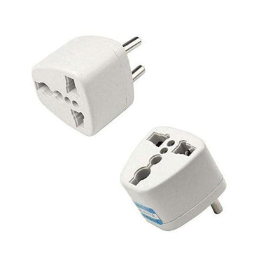 Square pin to Round pin Multi plug Socket Universal Adapter