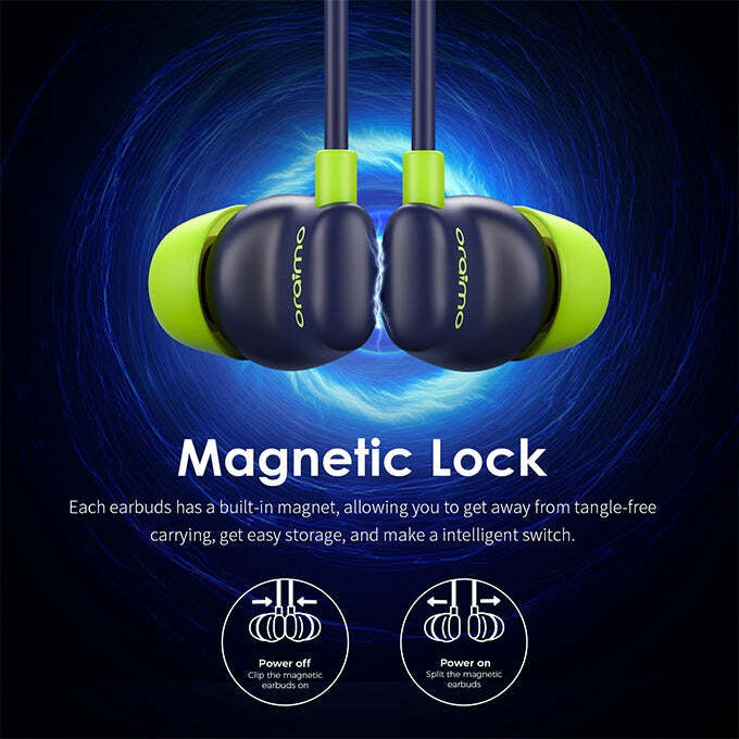 Oraimo Necklace 4 Dual EQ Multiple Connection 50-hr Playtime Quick Charge Neckband Earphone-Price in Kenya.