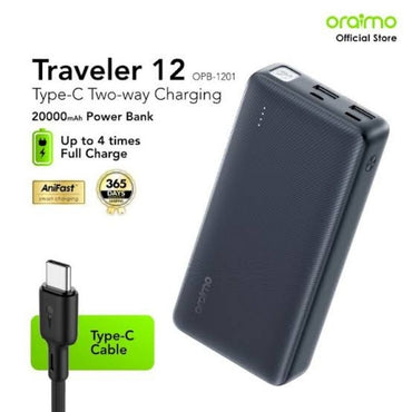 Oraimo Traveller 12 – 20,000mAh Type-C Two-Way Power Bank