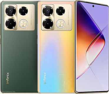 Infinix Note 40 Pro AMOLED screen closeup with 108MP camera housing