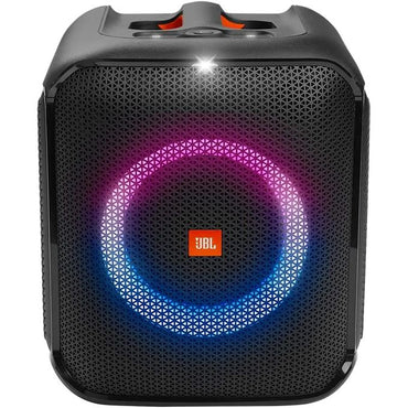Close-up of JBL PartyBox Encore Essential Bluetooth speaker for parties