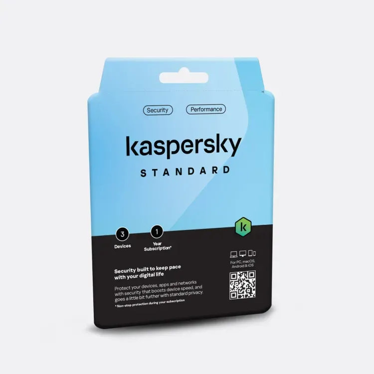Close UP of Kaspersky Antivirus Blue Standard