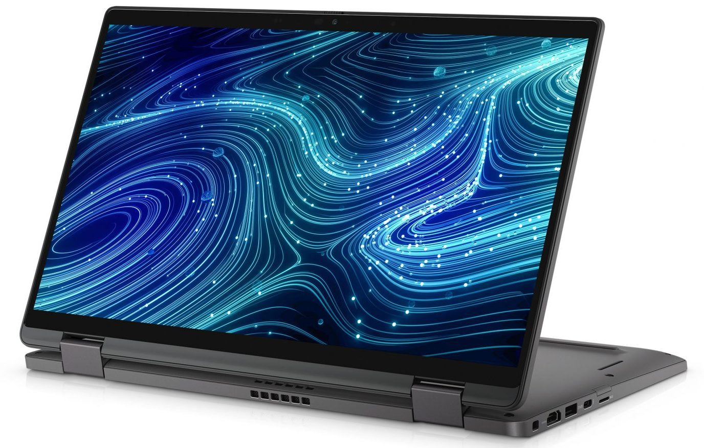Dell Latitude 7420 x360 side profile showing hinge and ports
