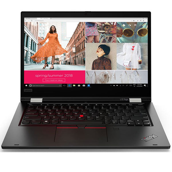 ThinkPad L13 Yoga keyboard and hinge close up open mode