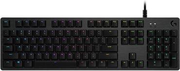 Logitech G512 RGB Mechanical Keyboard top view with per-key lighting