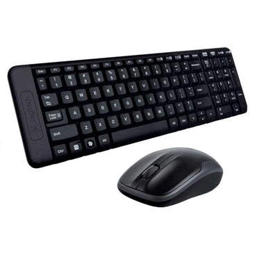 Logitech MK220 compact wireless keyboard and mouse top view