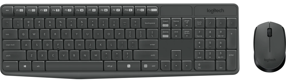 Logitech MK235 ambidextrous compact mouse with nano receiver