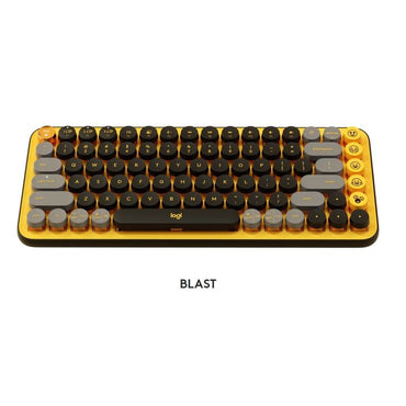 Logitech POP Keys Mechanical Wireless Keyboard Blast Yellow top view