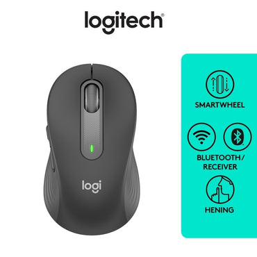 Logitech Signature M650 L top view showing contoured shape and SmartWheel
