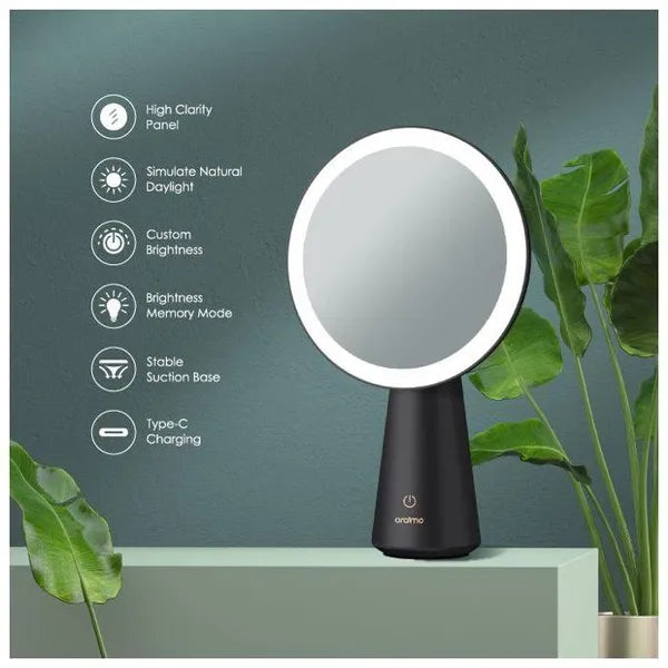 Oraimo Smart Mirror High Texture Smart Desktop Makeup Mirror with Light-Price in Kenya.