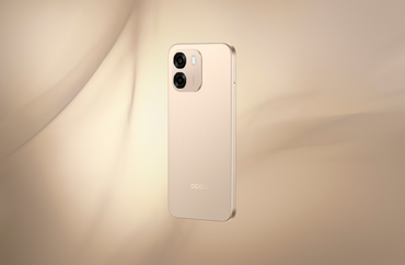OPPO A6 back in Aurora Gold, showing the 50MP dual camera island