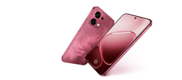 OPPO A6 Pro in Rosewood Red, front AMOLED and back with the dual camera