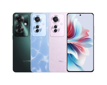 OPPO Reno11 F 6.7-inch AMOLED front and back display angles