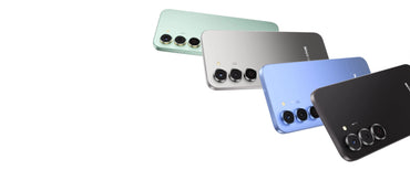 Tecno Spark 40 Pro backs in bamboo green, moon titanium, lake blue and ink black