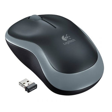 Logitech M171 wireless mouse top view compact design with nano USB disk