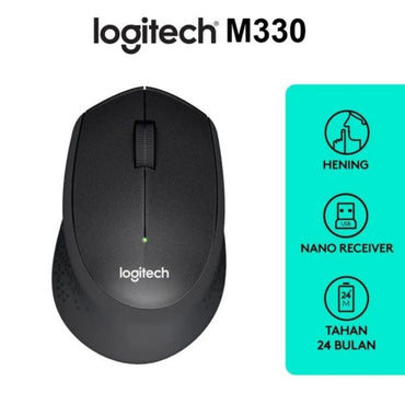 Logitech M330 Silent Plus wireless mouse top view