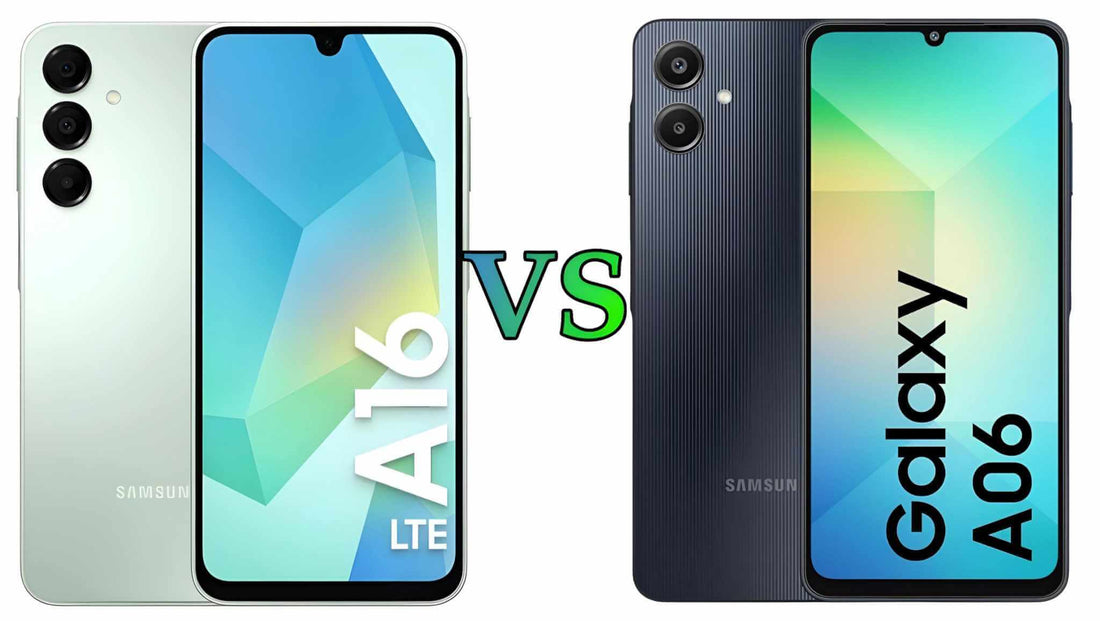Samsung A06 vs A16 display and camera comparison image