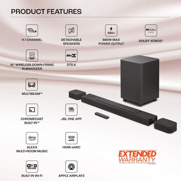 Jbl Bar 1000 7.1.4 Ch True Dolby Atmos Soundbar in Kenya | Zentech
