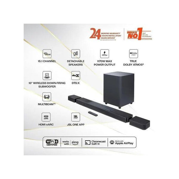 Jbl BAR 1300 1170W 11.1.4-Channel Dolby Atmos With Detachable Surround Speakers Sound bar System in Kenya | Zentech