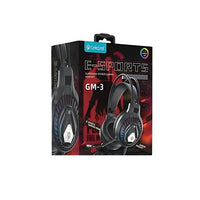 GM-3 Overhead Wired Gaming Headset, Stereo Bass, Noise-Cancelling Mic, LED Light