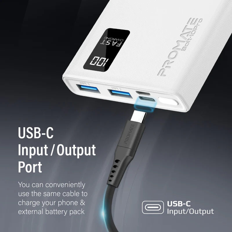 Promate BOLT-10PRO (10000mAh) POWERBANK.